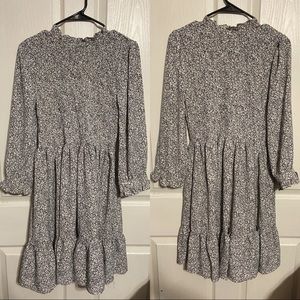 Black and white floral dress